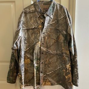 Mens camo hunting shirt